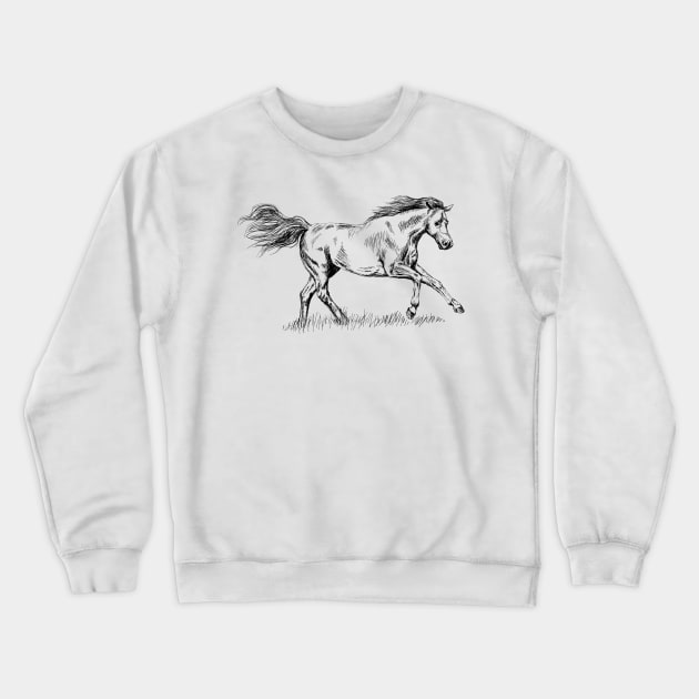 Horse print Horse Crewneck Sweatshirt TeePublic